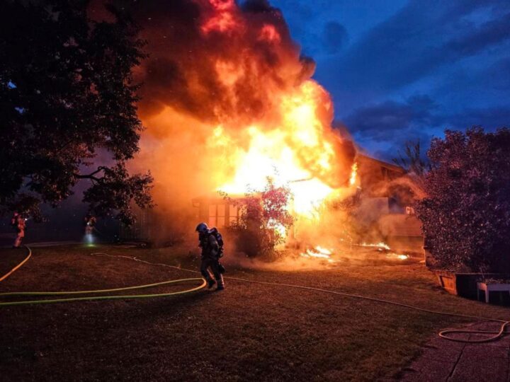 Brand Gartenhaus in Steinach