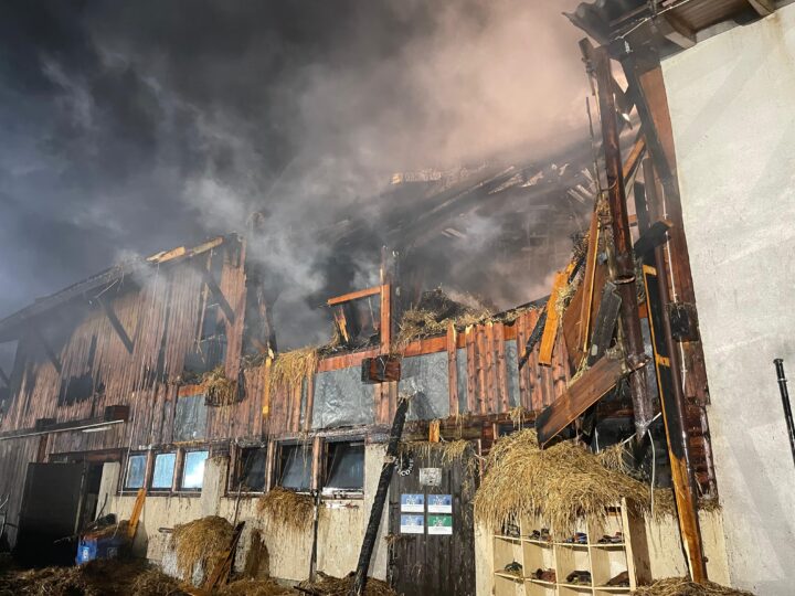 Brand Wirtschaftsgebäude in Wattens